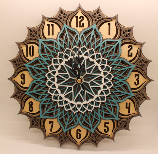 Layered Mandala clock